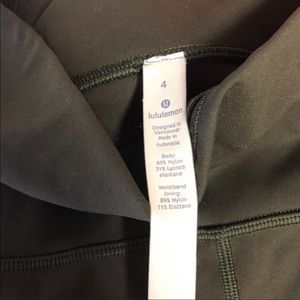 lululemon athletica Pants - Lululemon cropped olive green leggings, mesh panel lululemon athletica Pants - Lululemon cropped olive green leggings, mesh panel